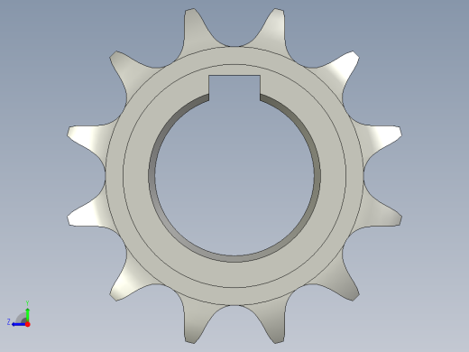 链轮08B-12螺旋轴右视缩略图