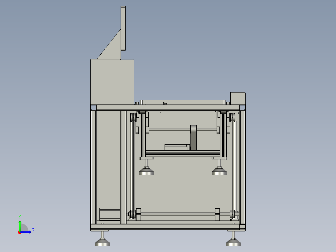 上下料流水线左视图