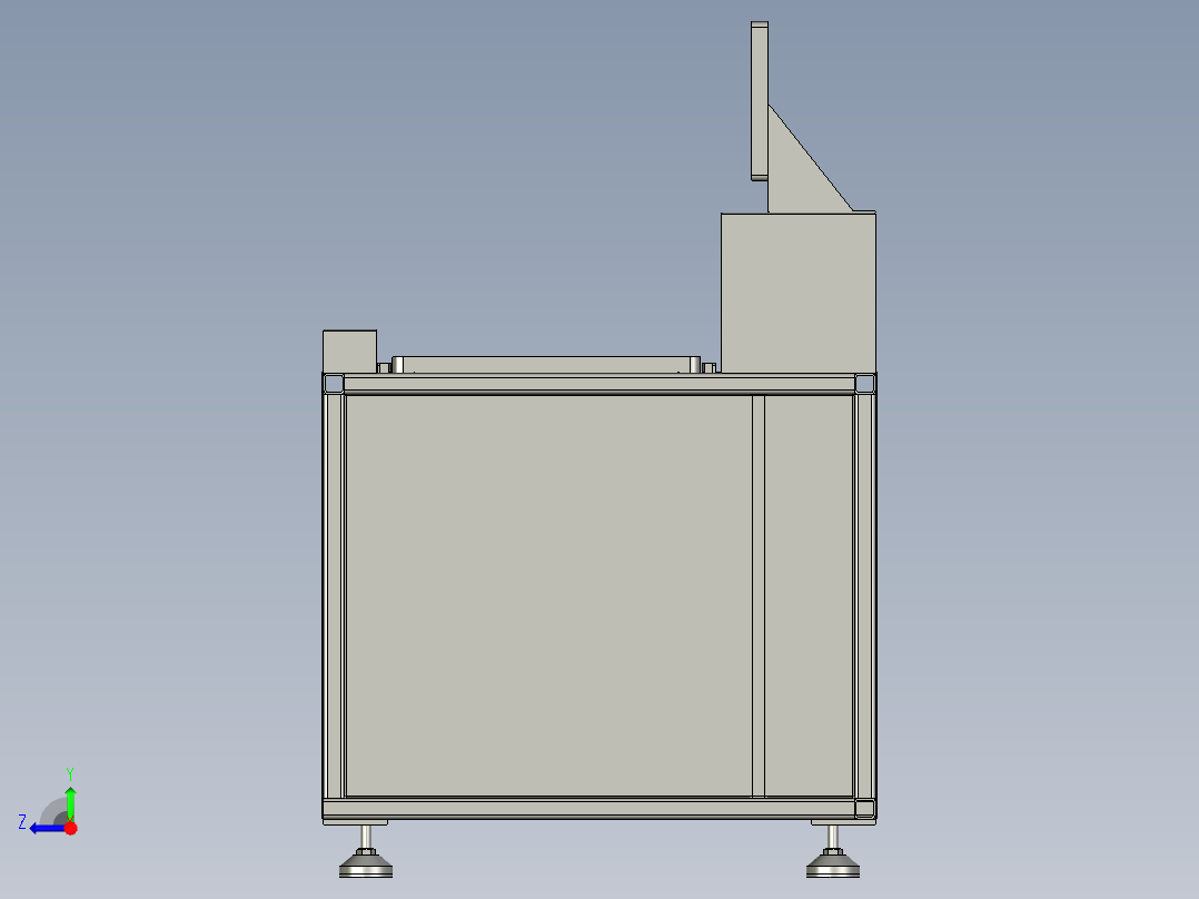 上下料流水线右视图