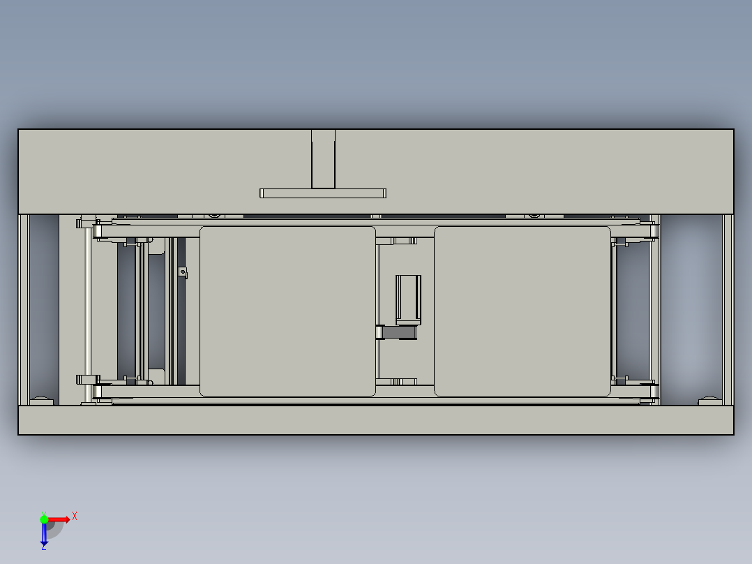 上下料流水线俯视图