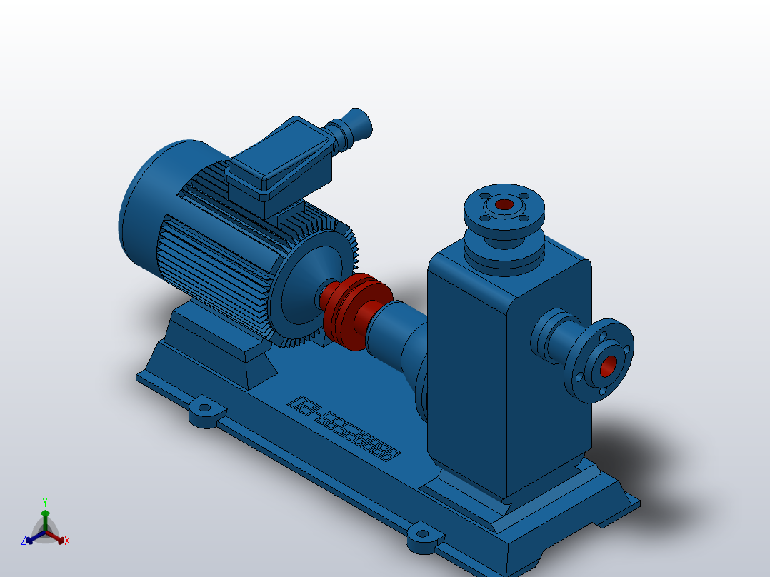 ZW系列无堵塞自吸泵[ZW32-9-30PB]主视图