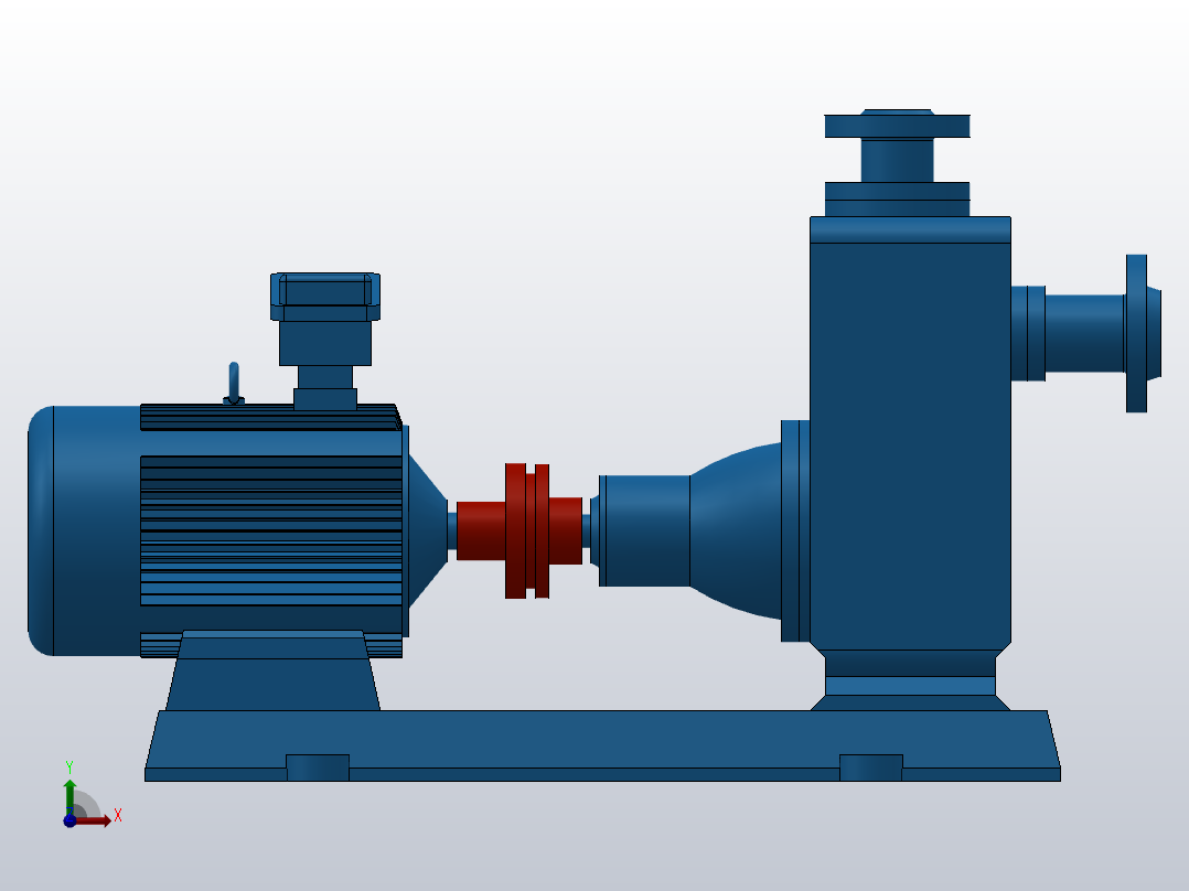 ZW系列无堵塞自吸泵[ZW32-9-30PB]前视图