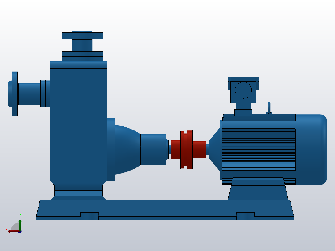 ZW系列无堵塞自吸泵[ZW32-9-30PB]后视图