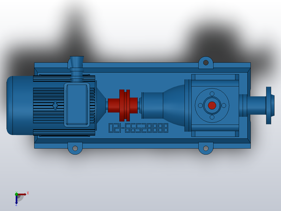 ZW系列无堵塞自吸泵[ZW32-9-30PB]俯视图