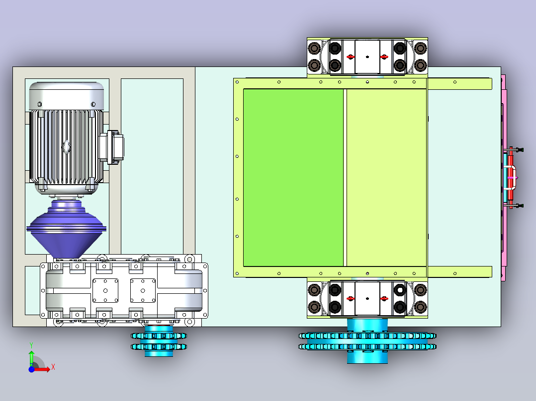 重负载提升设备设计前视图