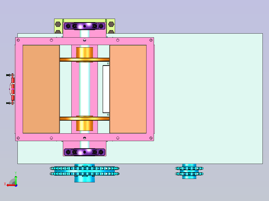重负载提升设备设计后视图