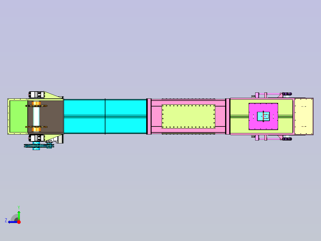 重负载提升设备设计右视图