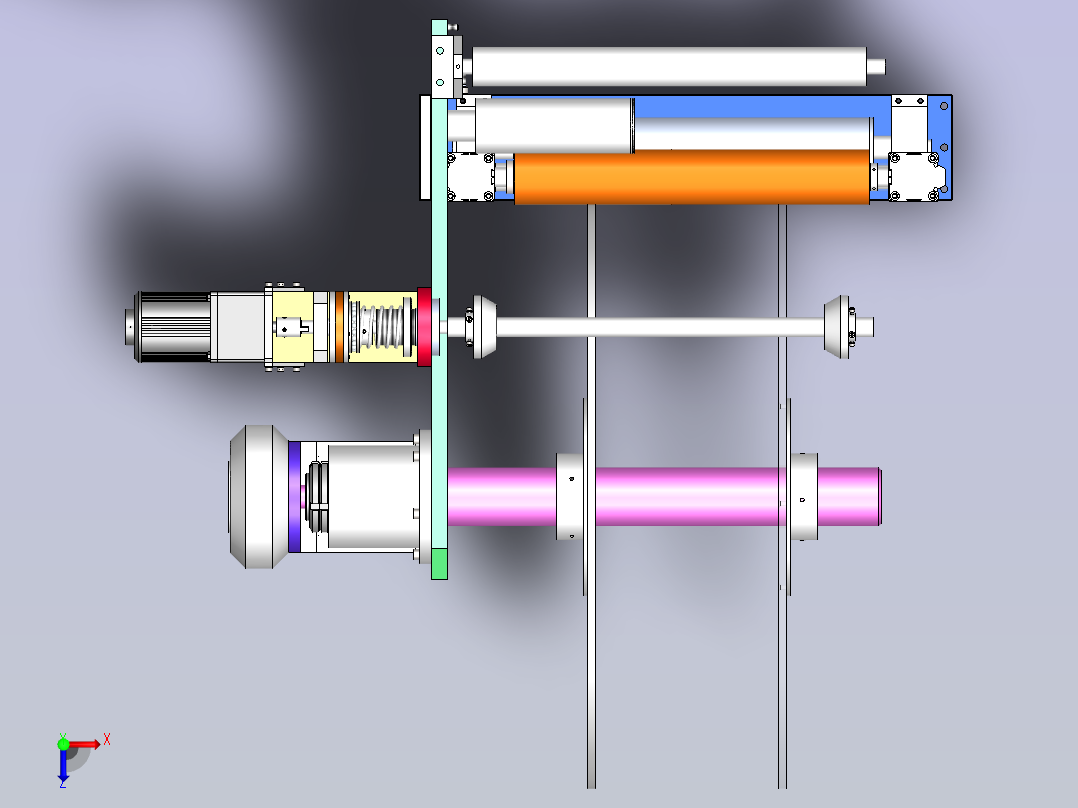 卷料收卷机构 1726683==wb70俯视图