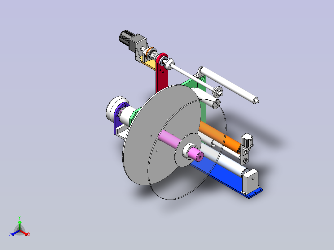 卷料收卷机构 1726683==wb70正等轴测图