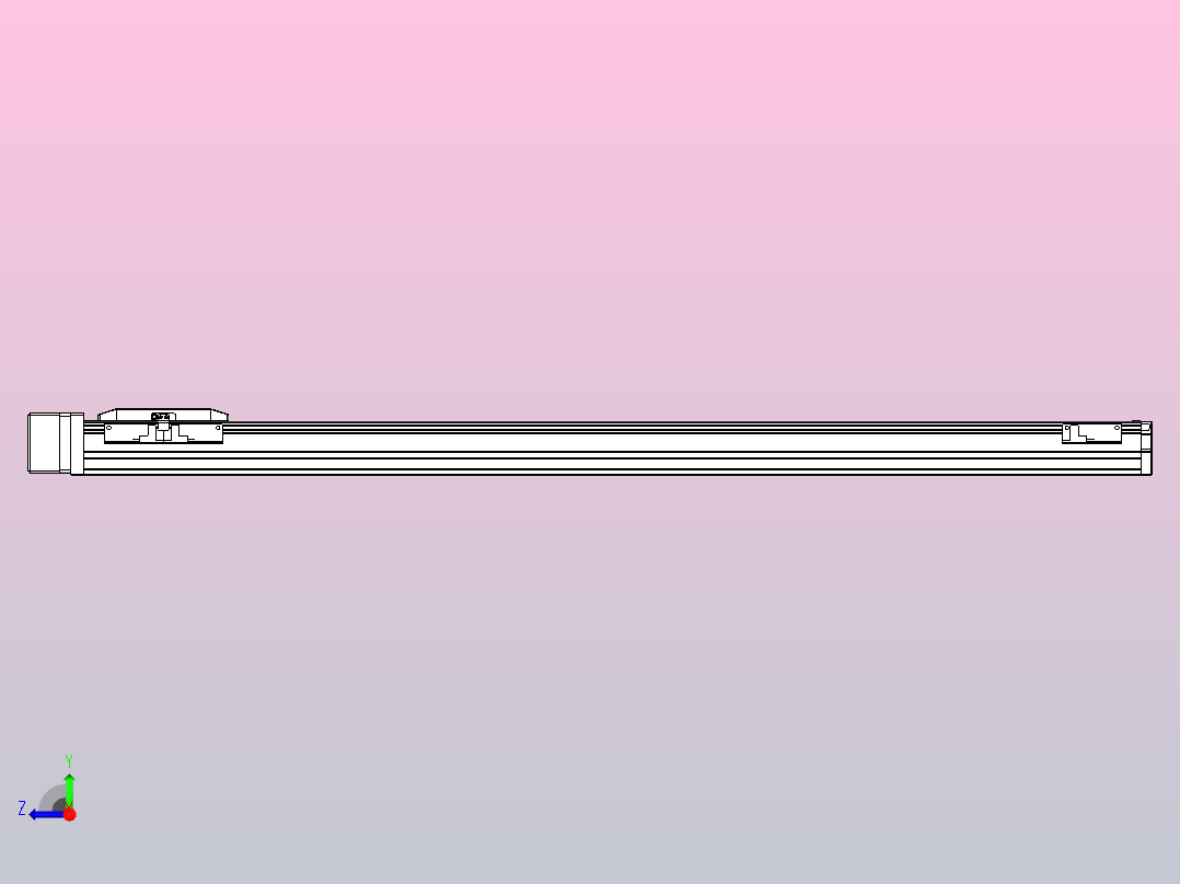滚珠丝杠直线轴内置导轨TPA-GCR-50-1210C-L800-MR-M10-N3右视图