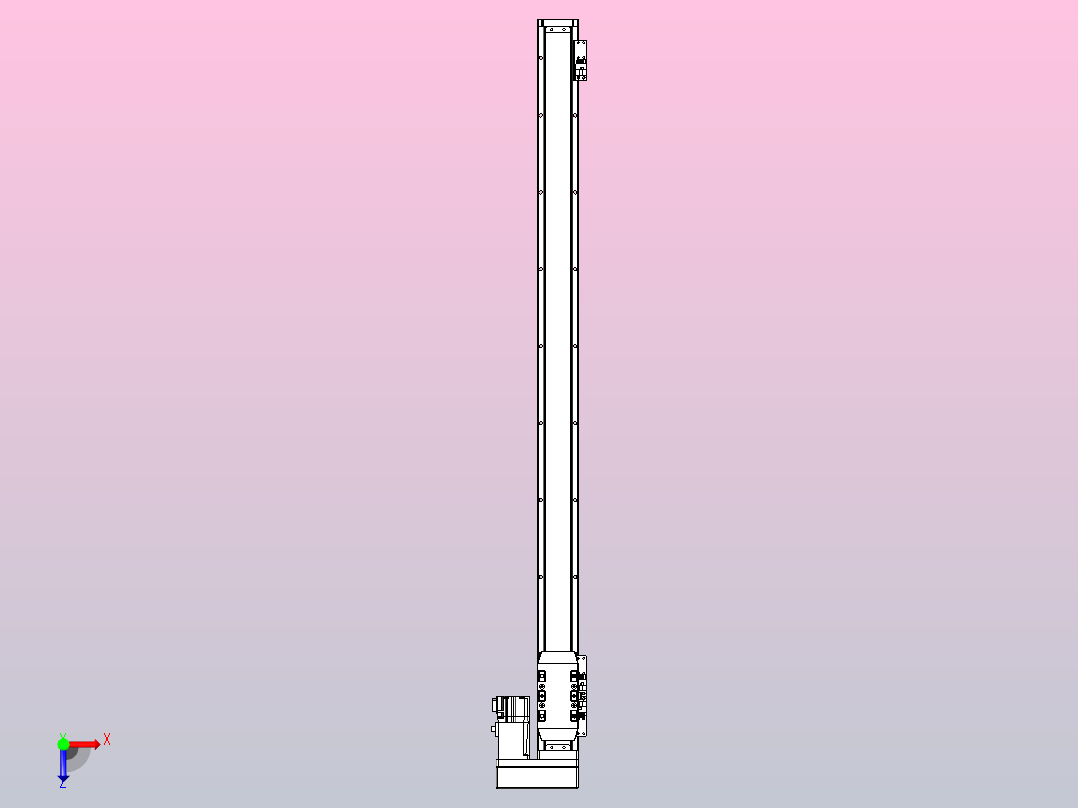 滚珠丝杠直线轴内置导轨TPA-GCR-50-1210C-L800-MR-M10-N3俯视图