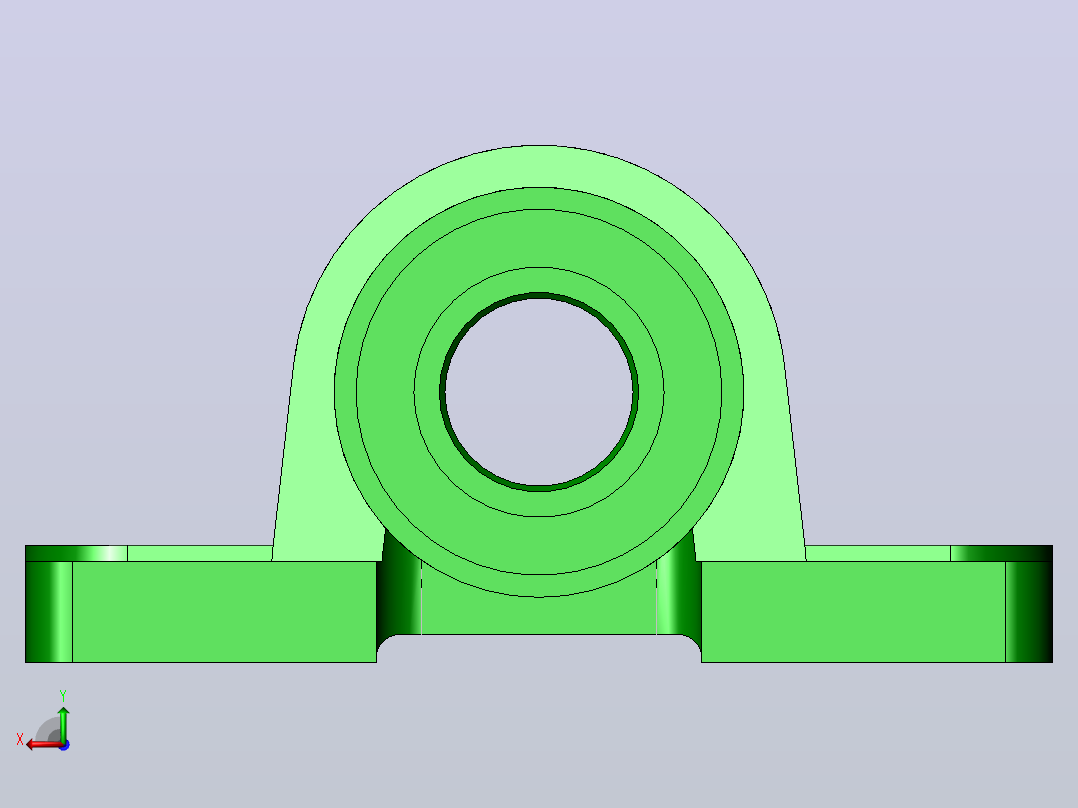 轴承座User Library-Bearing 1_00 PILLOW BLOCK_后视图