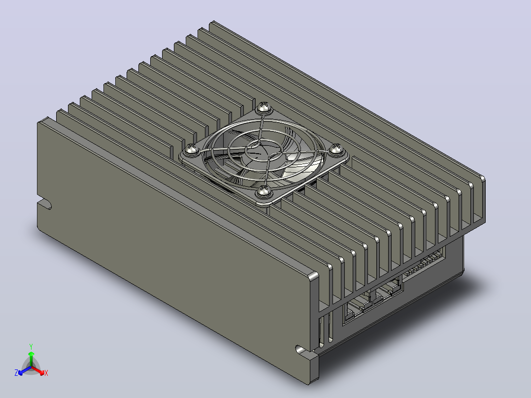 数字步进电机与驱动器DM2C-RS882AC_3D模型主视图