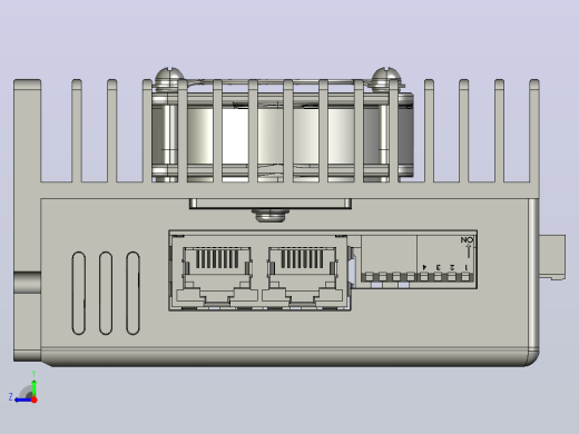 数字步进电机与驱动器DM2C-RS882AC_3D模型右视缩略图