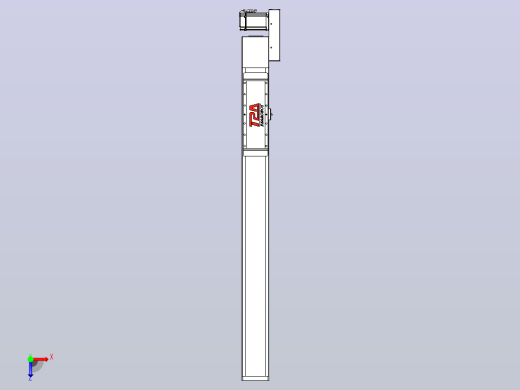 伺服电机集成皮带传动直线执行器TPA-OCB-120-224-L850-ML-P75-N3俯视缩略图