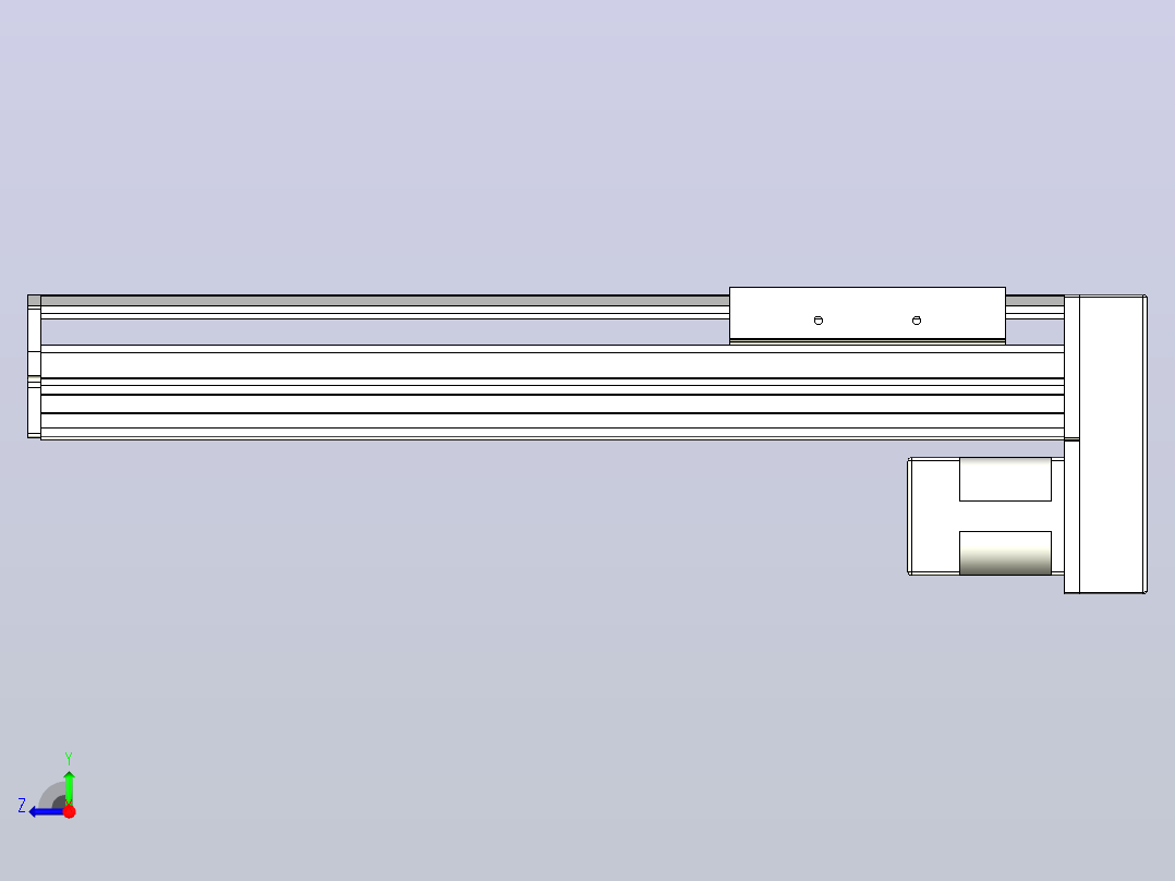 MTH14标准螺杆滑台[MTH14-L#-300-BM-P20-C3]右视图