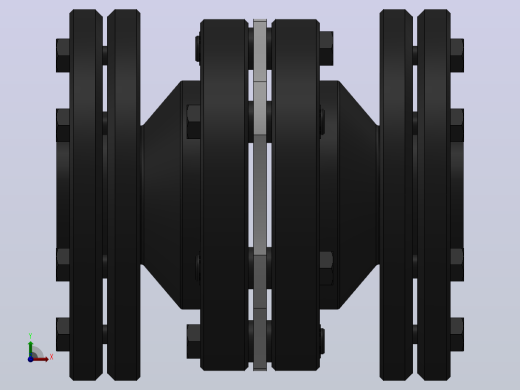 DJM-Y-P型锁紧盘式单型弹性膜片联轴器／SJM-Y-P型锁紧盘式双型弹性膜片联轴器_DJM-18-Y-P-165／Y-P-165-274右视缩略图