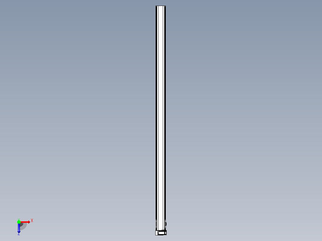 皮带直线轴半封闭可选导轨TPA-HNB-140D-120-L3000-LU-Y-P40-N3俯视图
