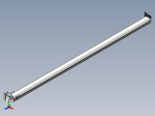 皮带直线轴半封闭可选导轨TPA-HNB-140D-120-L3000-LU-Y-P40-N3正等轴测缩略图