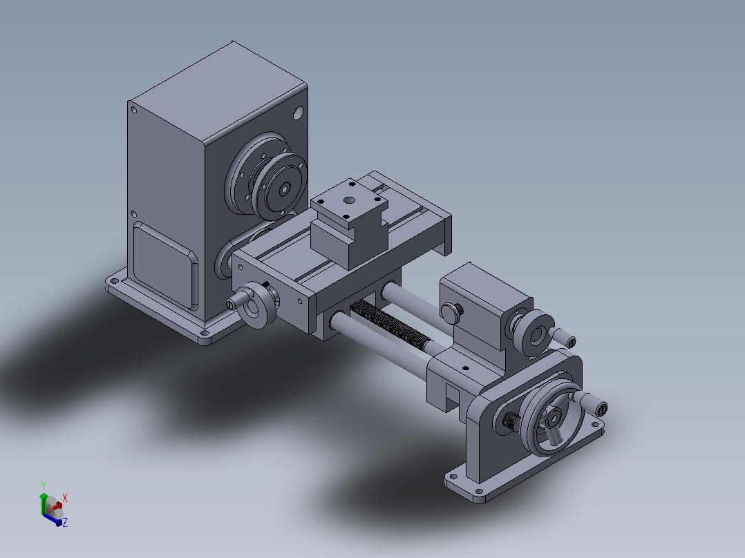 切削设备mini-lathe-11831-模型格式为 sw主视图