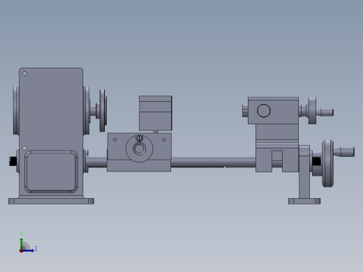 切削设备mini-lathe-11831-模型格式为 sw左视缩略图