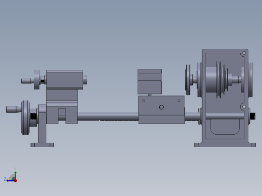 切削设备mini-lathe-11831-模型格式为 sw右视缩略图