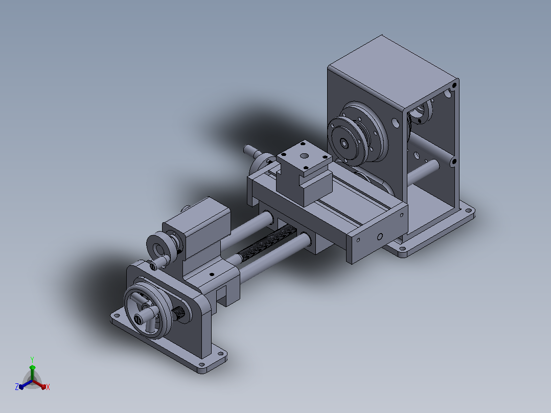 切削设备mini-lathe-11831-模型格式为 sw正等轴测图