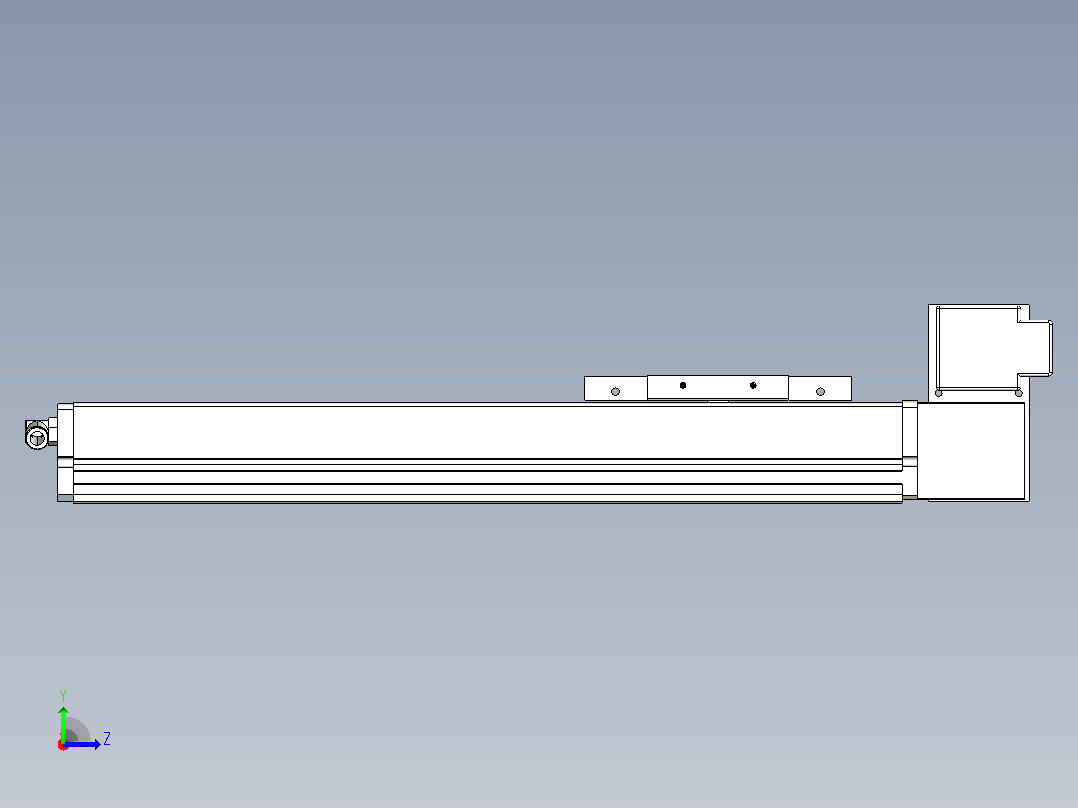 MCB14无尘皮带滑台[MCB14-L40-300-RU-P20-C3]左视图