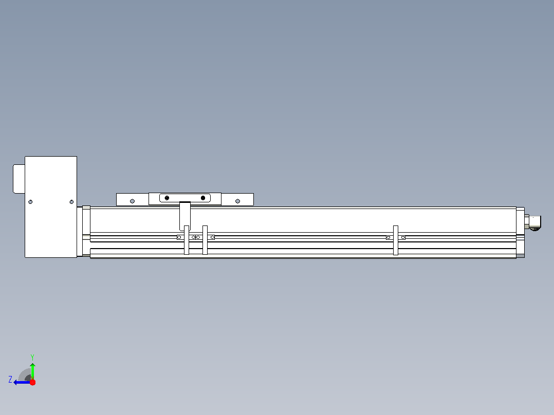 MCB14无尘皮带滑台[MCB14-L40-300-RU-P20-C3]右视图