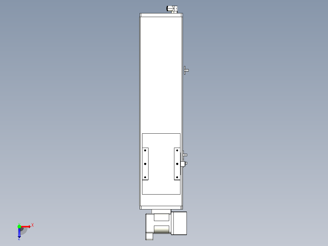 MCB14无尘皮带滑台[MCB14-L40-300-RU-P20-C3]俯视图