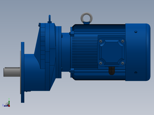 RXF97法兰轴伸式安装斜齿轮减速机RX97-Y11-4P-160M-M1-0°-Φ350右视缩略图