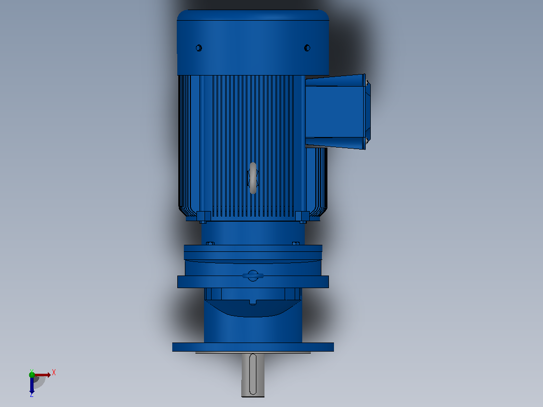 RXF97法兰轴伸式安装斜齿轮减速机RX97-Y11-4P-160M-M1-0°-Φ350俯视图
