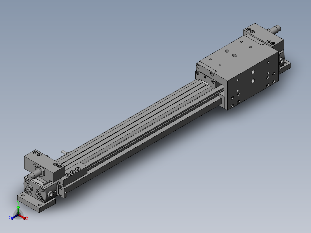 90°旋转移动机构正等轴测图