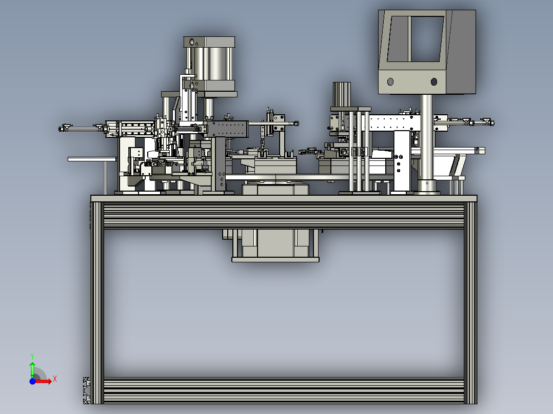 手机充电器插头组装机前视图