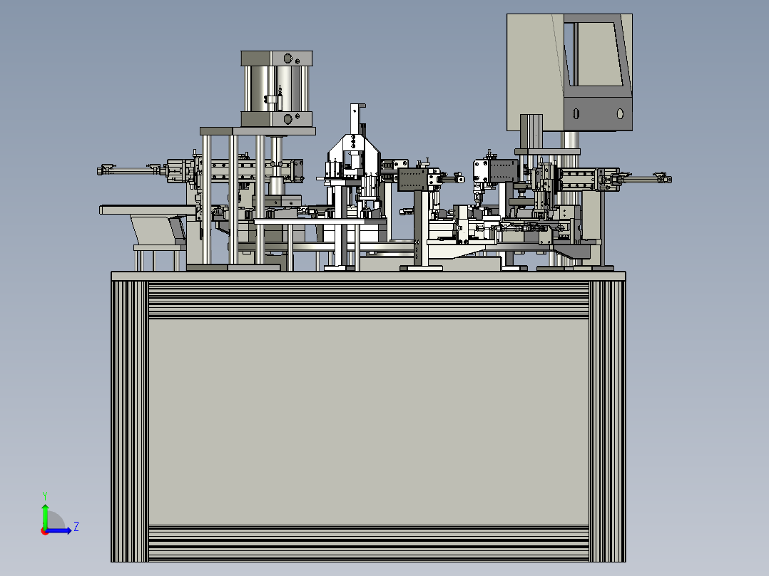 手机充电器插头组装机左视图
