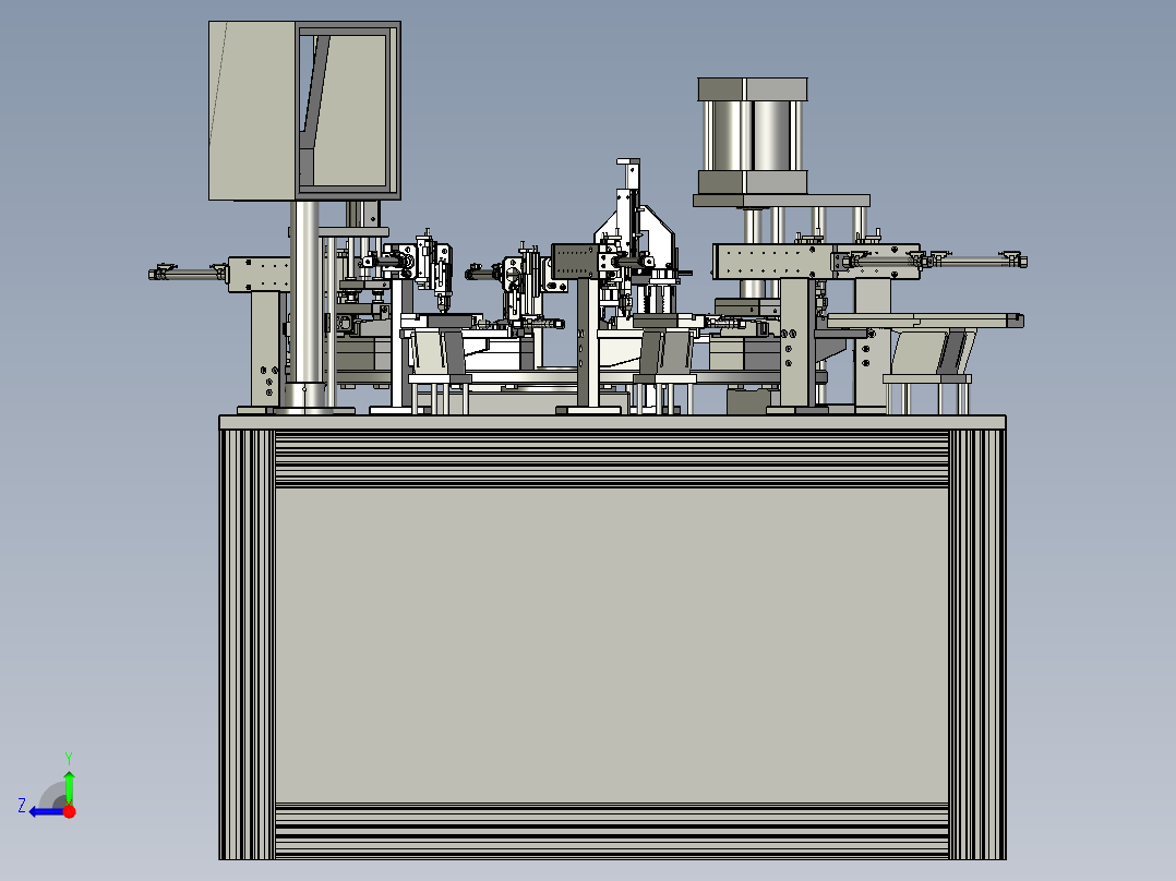 手机充电器插头组装机右视图