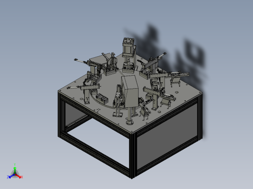 手机充电器插头组装机正等轴测缩略图