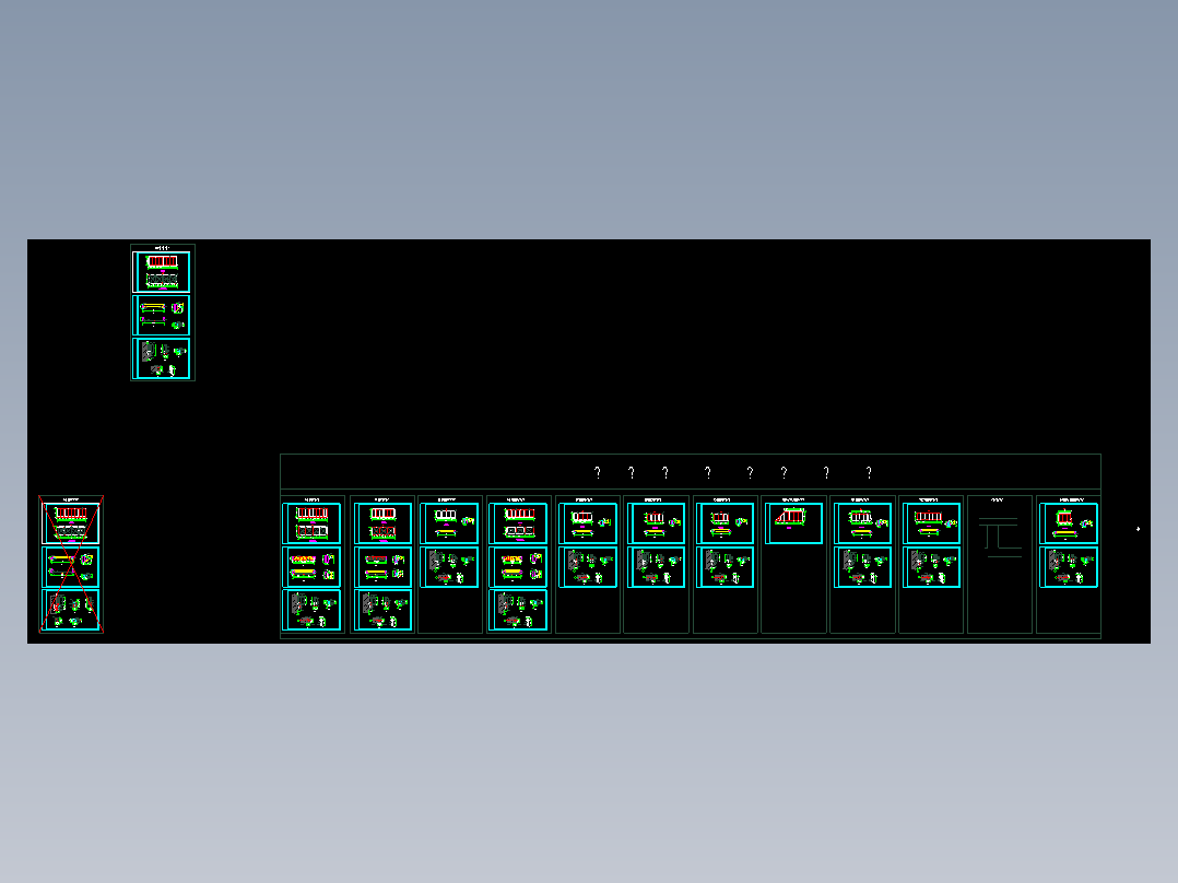 11种类型钢结构天桥连廊设计施工CAD图纸图纸