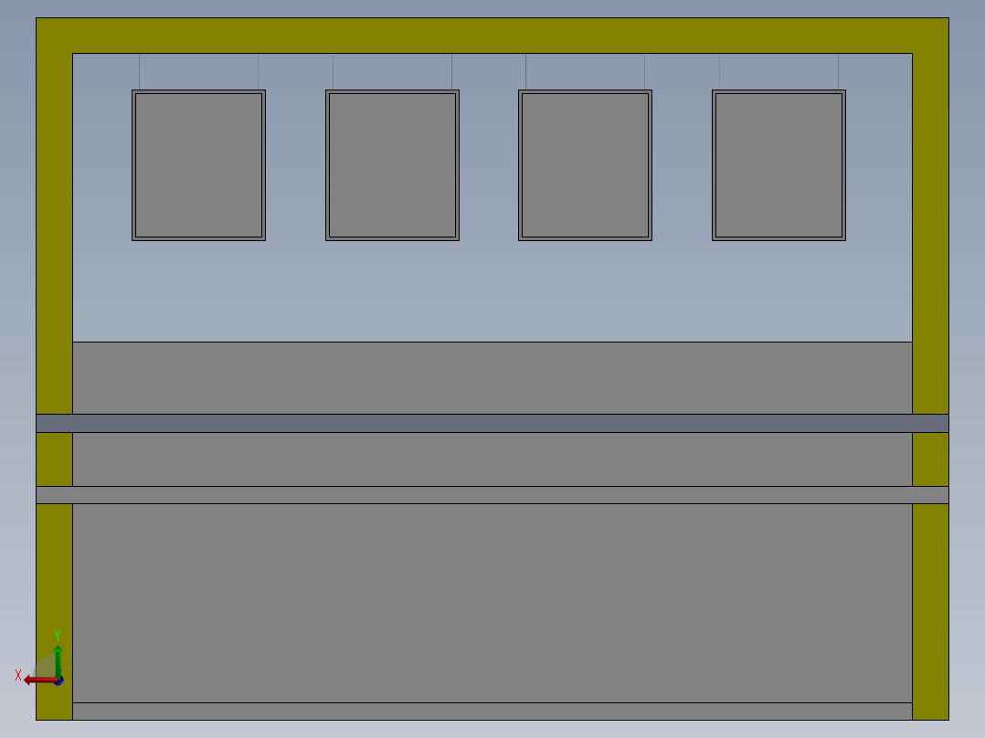 TERAS圆顶楼餐厅模型3D图纸 Solidworks设计后视图