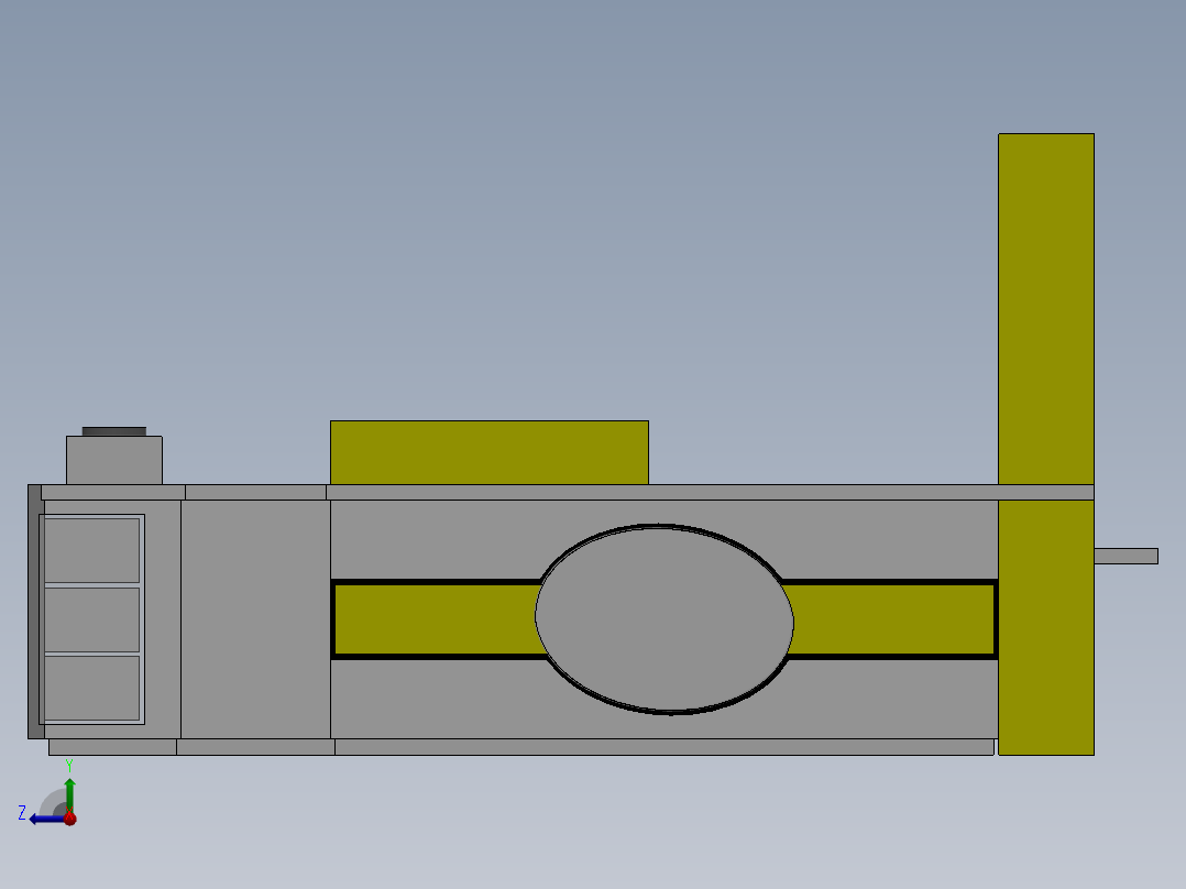 TERAS圆顶楼餐厅模型3D图纸 Solidworks设计右视图