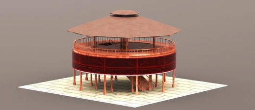 TERAS圆顶楼餐厅模型3D图纸 Solidworks设计缩略图