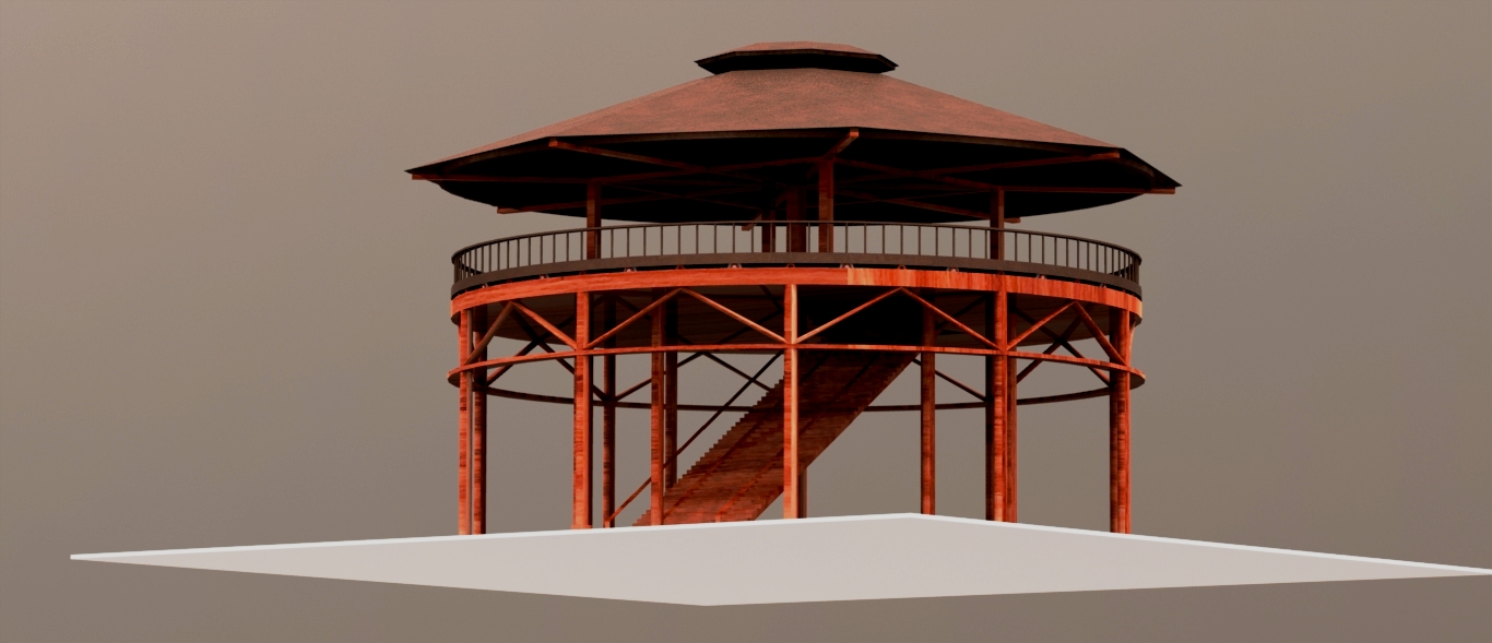 TERAS圆顶楼餐厅模型3D图纸 Solidworks设计