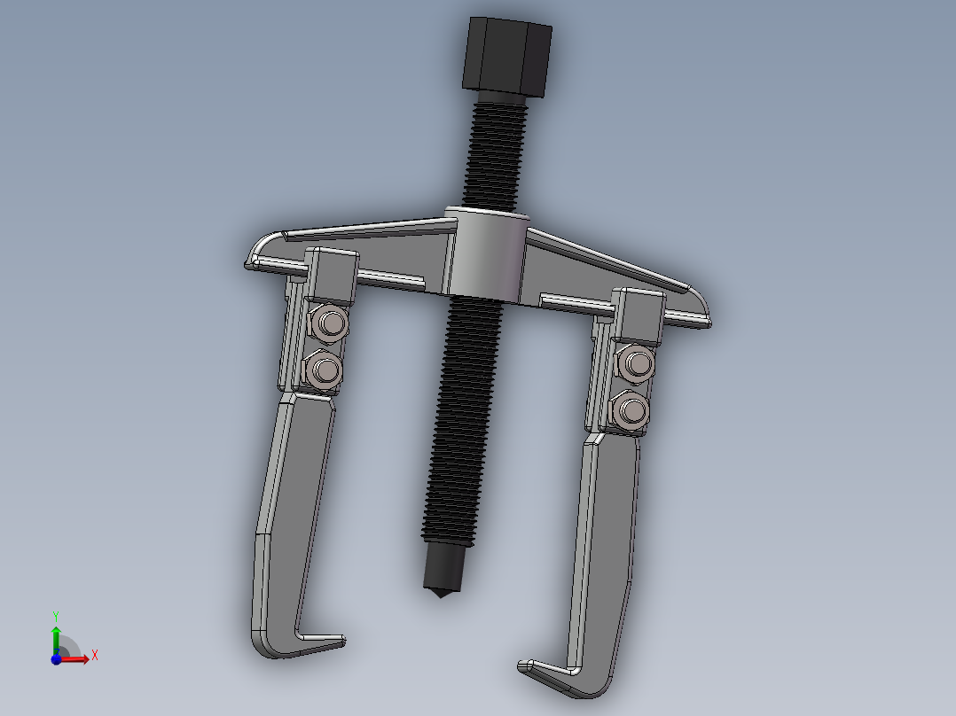 两爪拉马前视图