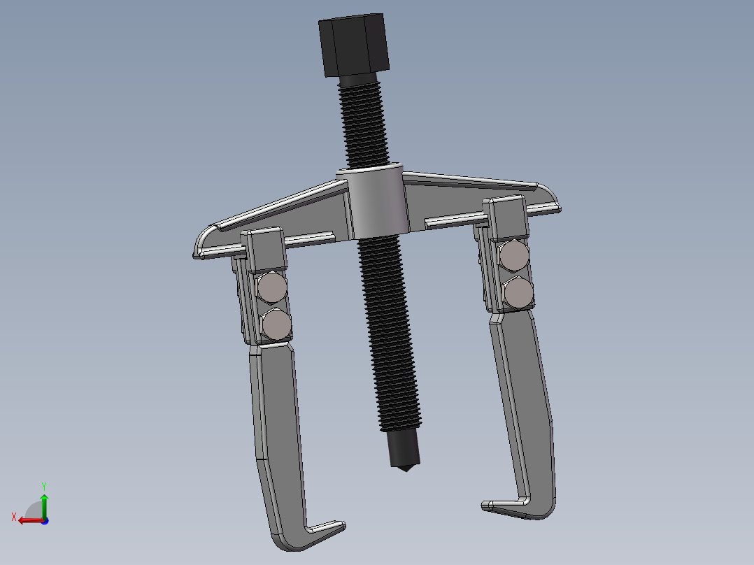 两爪拉马后视图