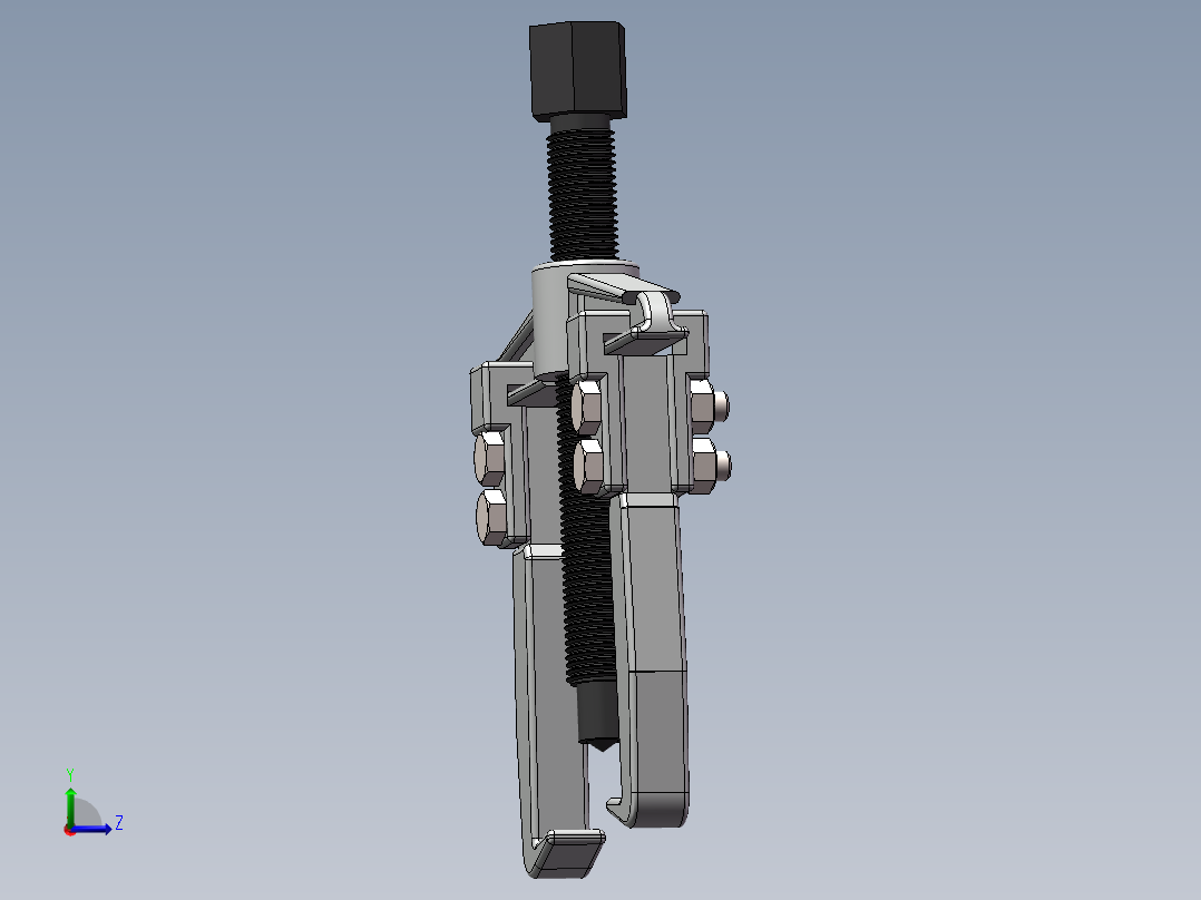 两爪拉马左视图