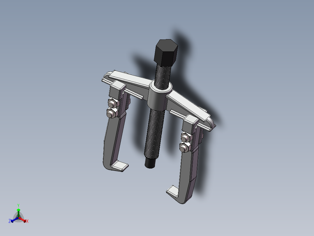 两爪拉马正等轴测图