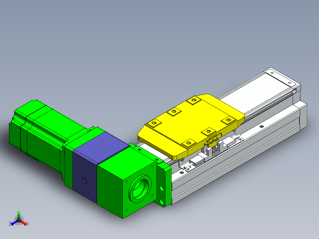 GTA内嵌同步带全封闭GTA8-MR-60步进正等轴测图