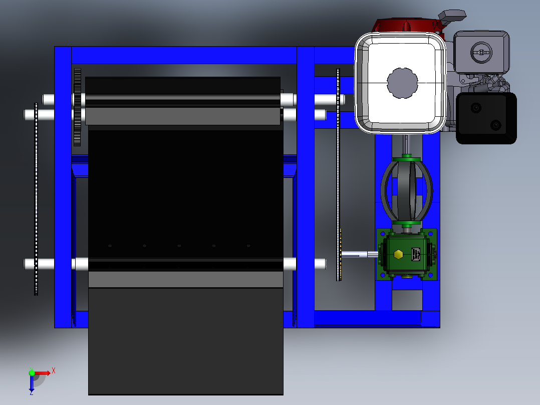 椰子去皮机coconut-peeling-machine-SW俯视图