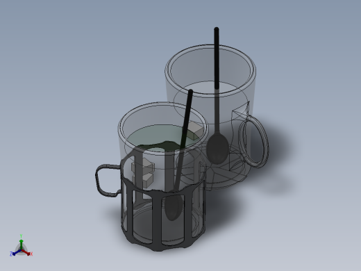 2杯茶正等轴测缩略图