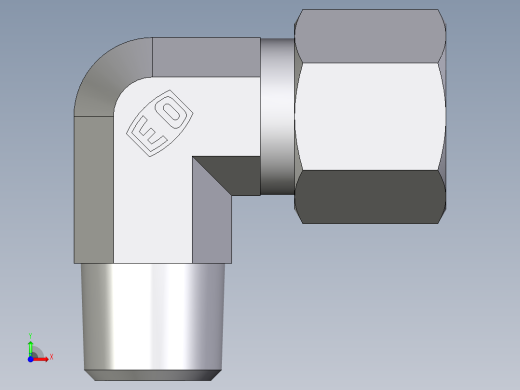 卡套式工业通用硬管接头EO_Male_stud_elbow_WE10LM71前视缩略图